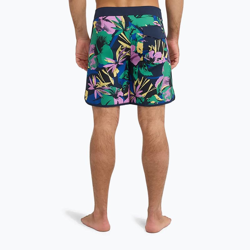 Herren-Badeshorts Quiksilver Surfsilk Scallop 18" dark navy interact floral 5