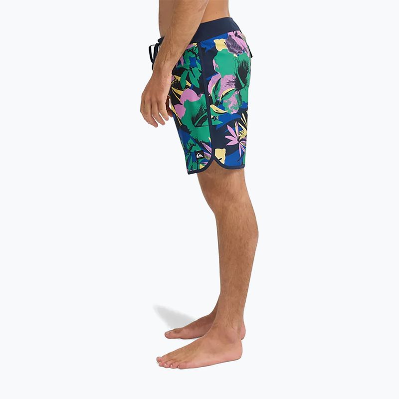 Herren-Badeshorts Quiksilver Surfsilk Scallop 18" dark navy interact floral 6