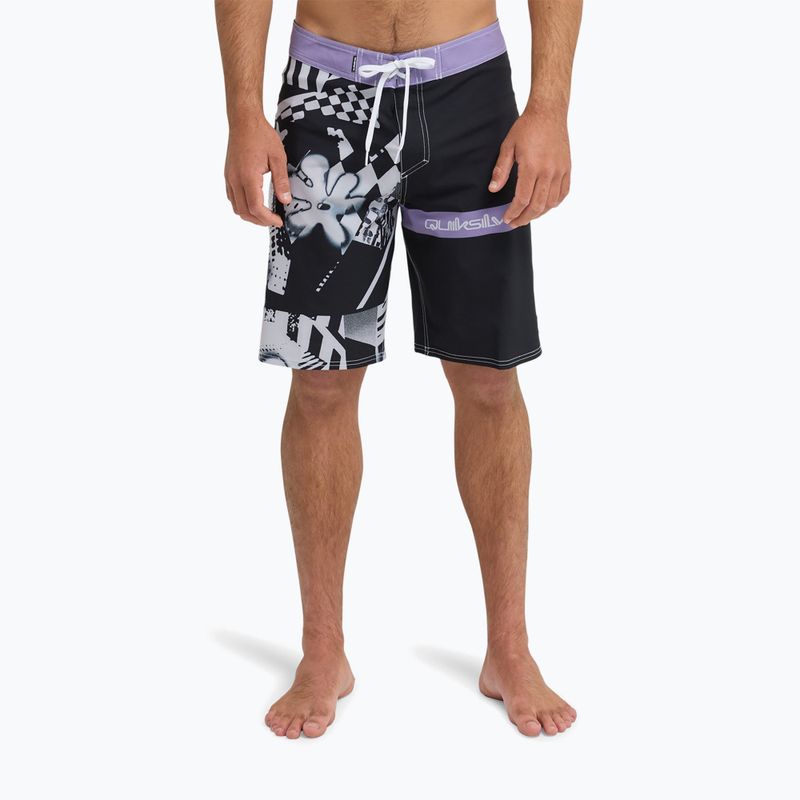 Herren Badeshorts Quiksilver Surfsilk Straight 20" black block momentum 3