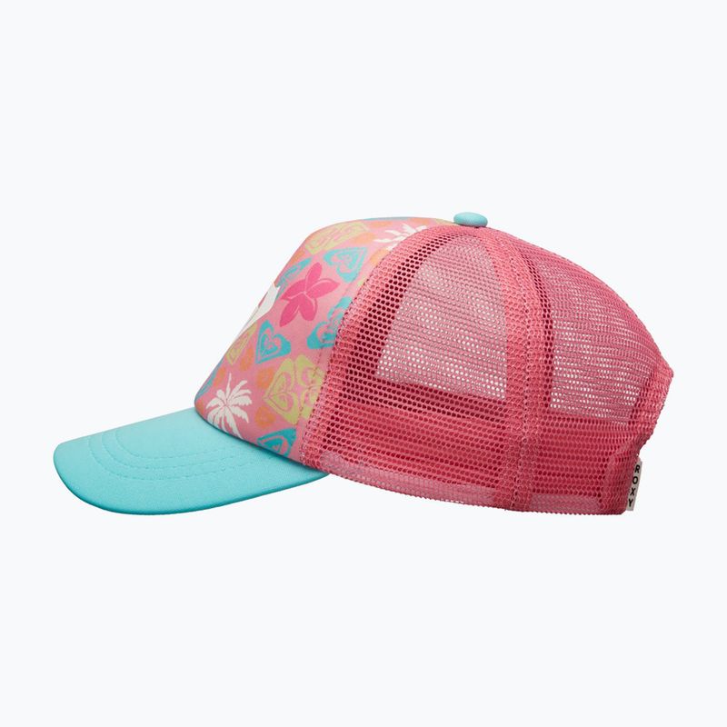 Kinder-Basecap ROXY Sweet Emotions plumeria hippie hour diagonal 3