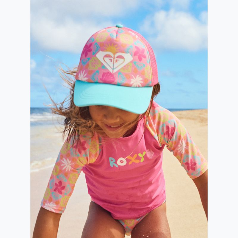 Kinder-Basecap ROXY Sweet Emotions plumeria hippie hour diagonal 5