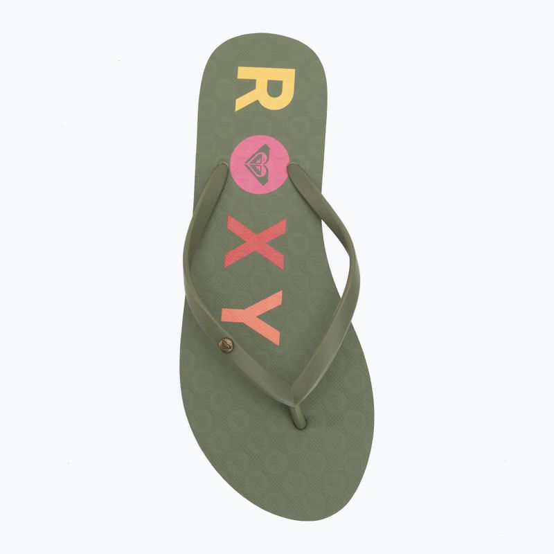 Damen Flip-Flops ROXY Sandy III oil green 5