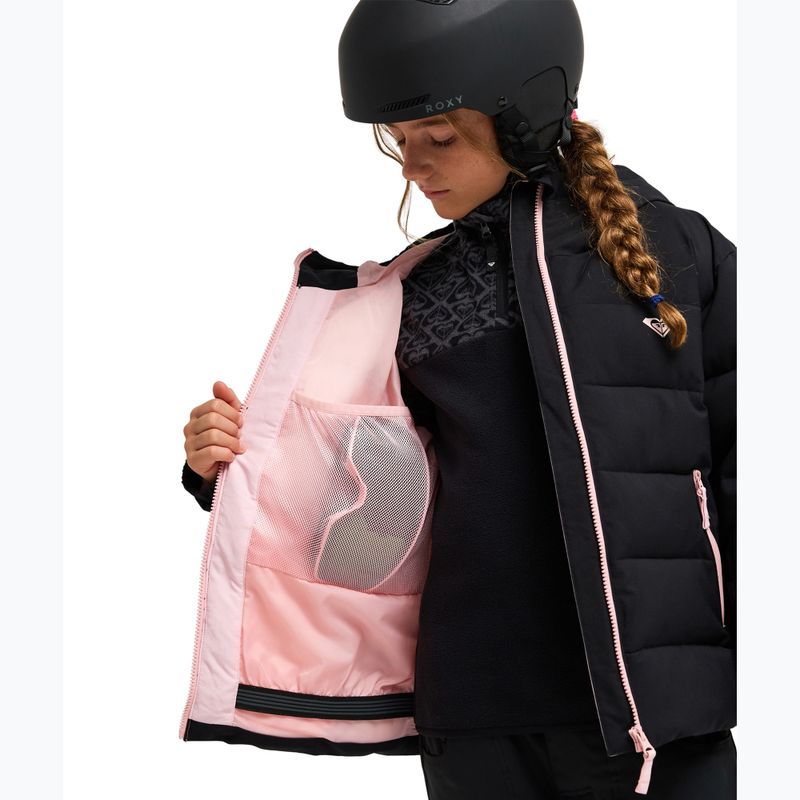 Kinder-Snowboardjacke ROXY Snowyhill Puffy true black 5