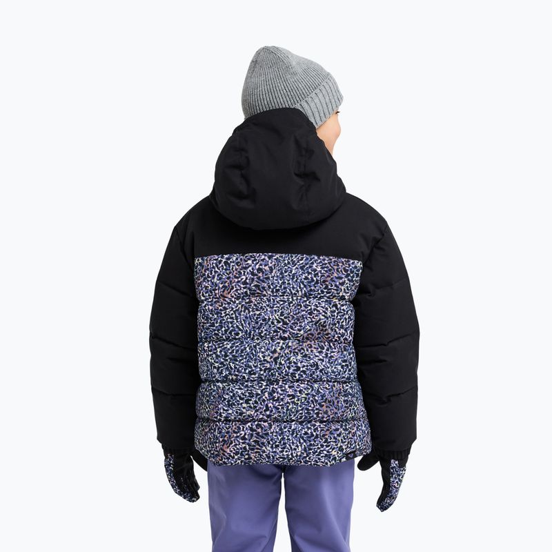Kinder-Snowboardjacke ROXY Snowyhill Printed Puffy true black wildin out rg 3