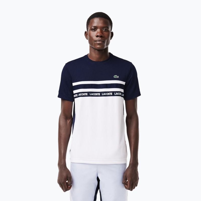 Lacoste Herren-T-Shirt TH7515 weiß/navy blau