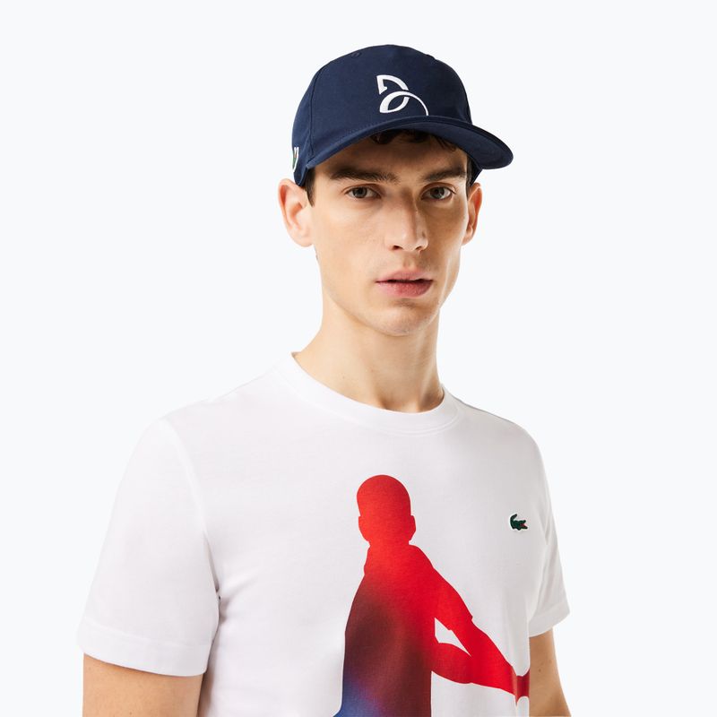 Lacoste Tennis X Novak Djokovic weißes T-shirt + Kappe Set 3