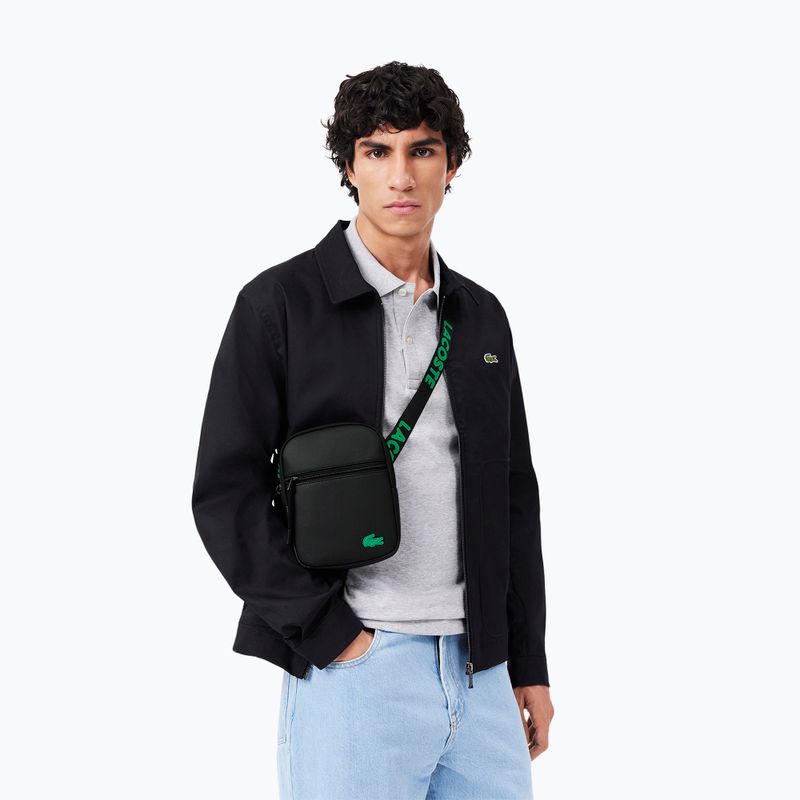 Bauchtasche Herren Lacoste NH4679TX jacquard webbing noir 6