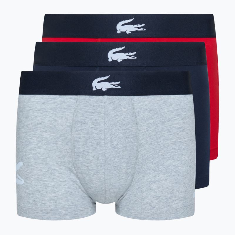Lacoste Boxershorts 5H1803 BCK 3 Paar navy blau/silber china/rot