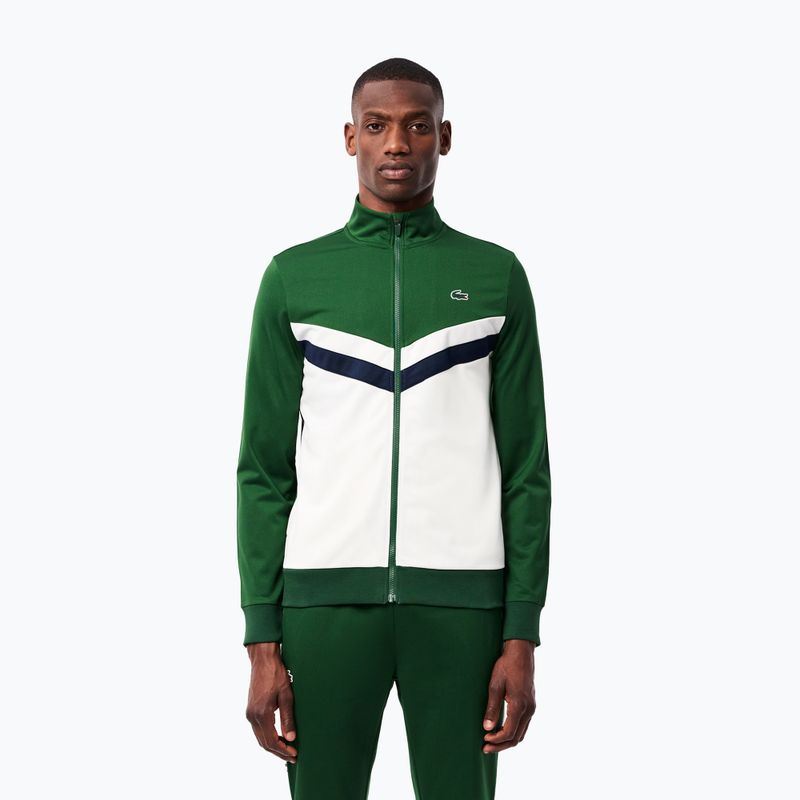 Sweatshirt Hoodie Herren Lacoste SH2646 green / white / navy blue
