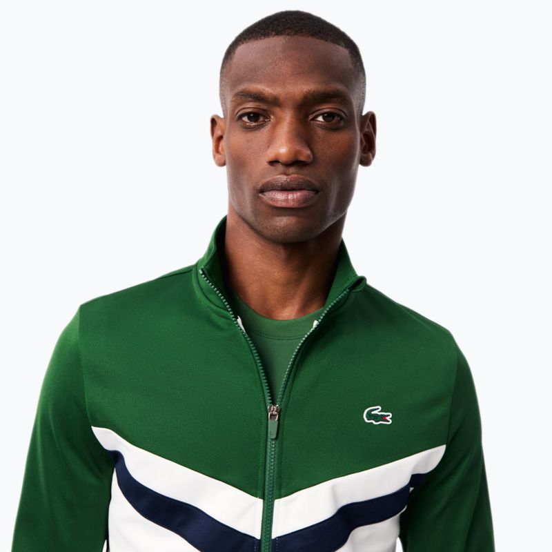 Sweatshirt Hoodie Herren Lacoste SH2646 green / white / navy blue 4