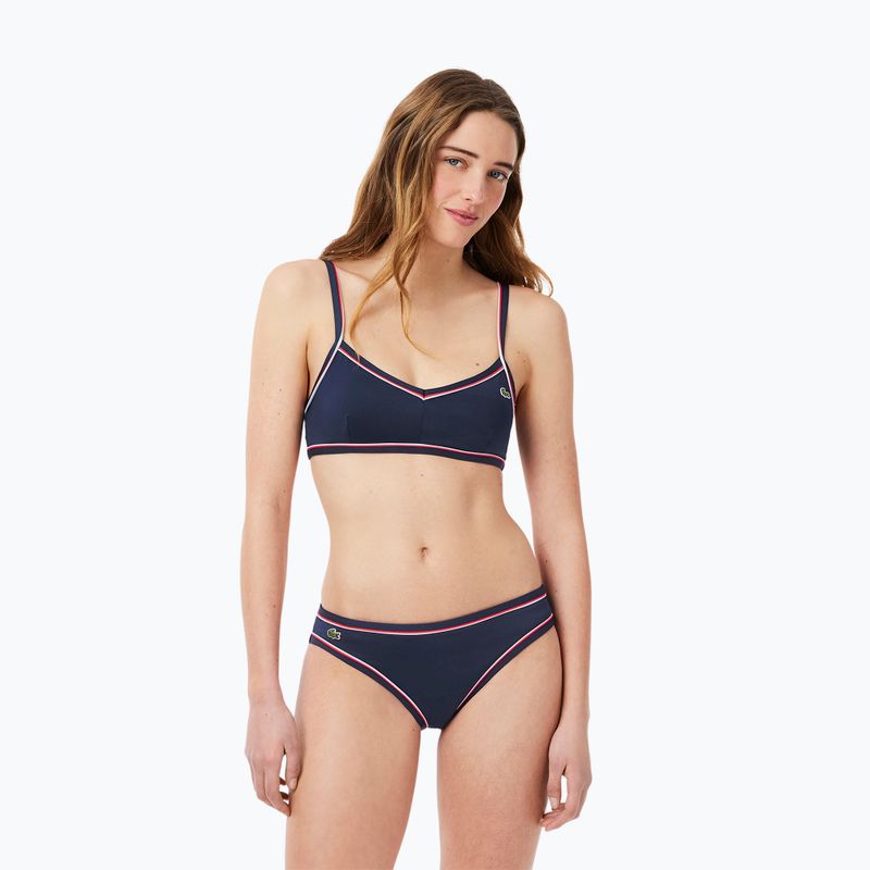 Lacoste Badeanzug Top MF9993 marineblau/rill grenadine 5