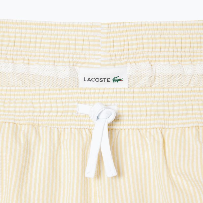 Herren Lacoste Badeshorts MH9089 weiß/gelb 2