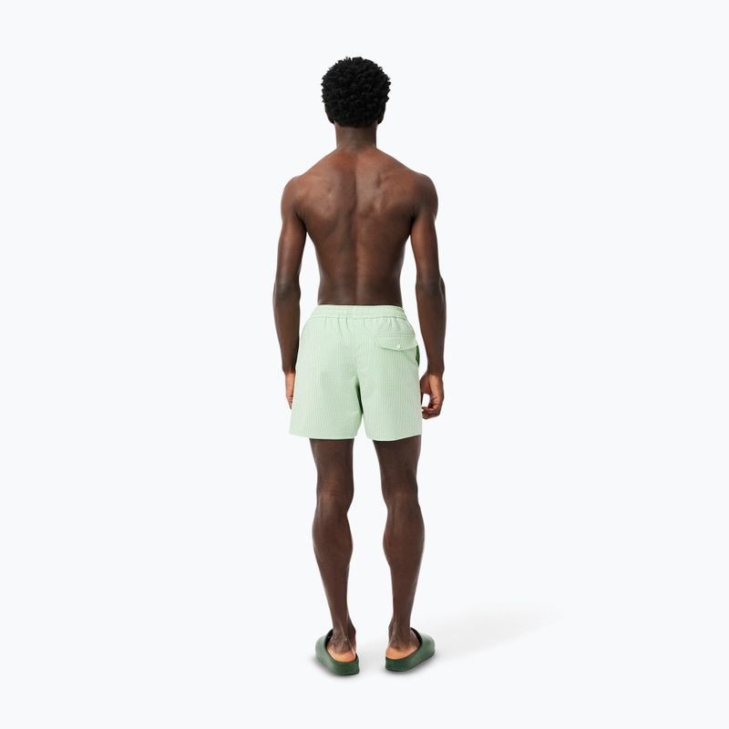 Herren Lacoste Badeshorts MH9089 weiß/liamone 8