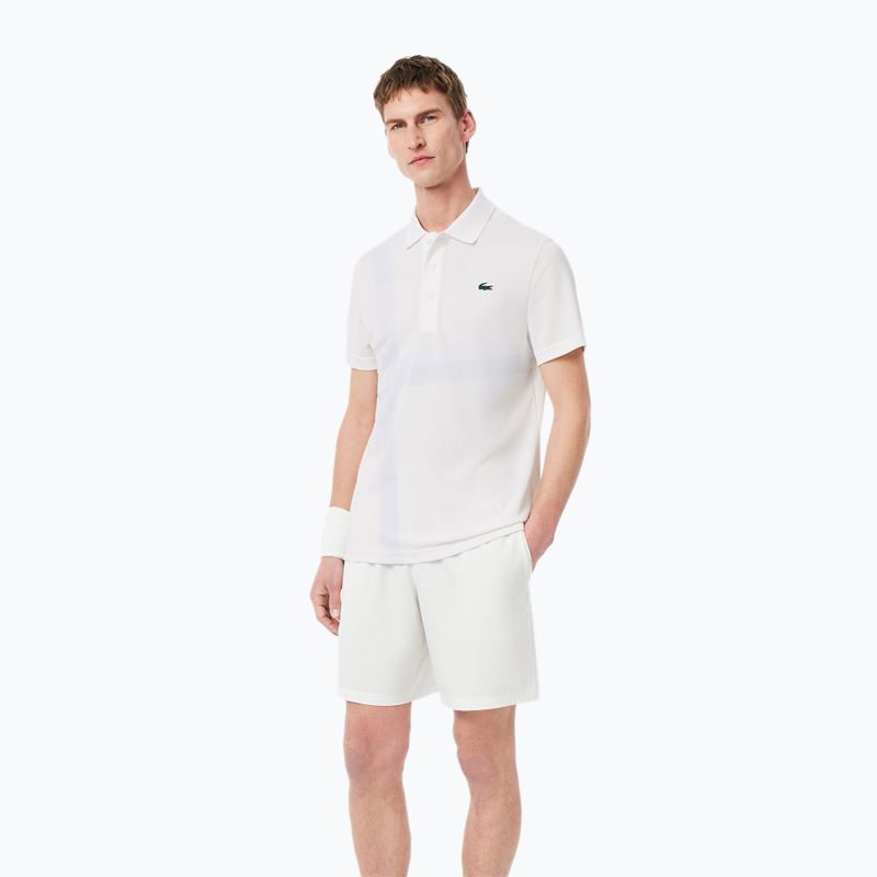 Tennis-Shirt Herren Lacoste Polo DH8971 white 3