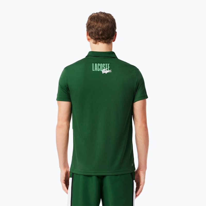 Tennis Poloshirt Herren Lacoste Polo DH8963 white/liamone green 3