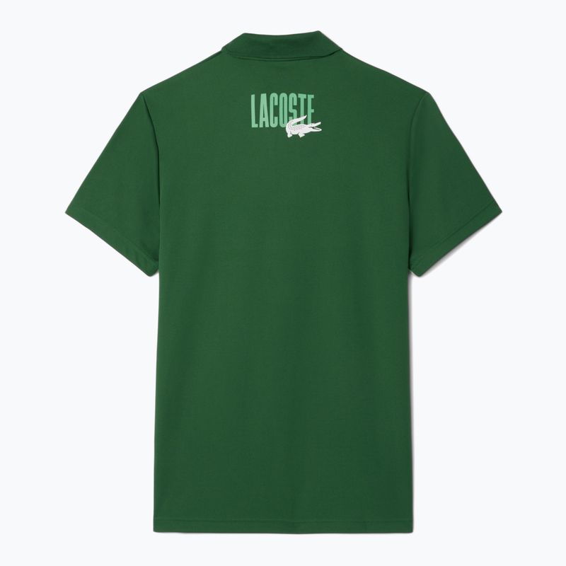 Tennis Poloshirt Herren Lacoste Polo DH8963 white/liamone green 6