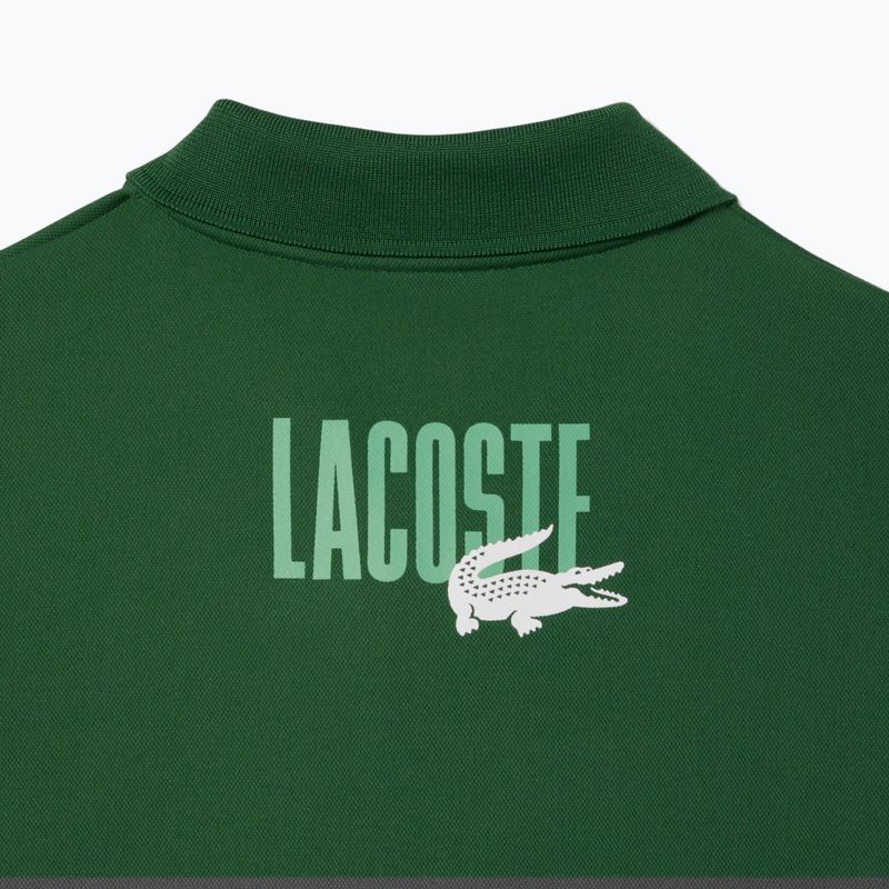 Tennis Poloshirt Herren Lacoste Polo DH8963 white/liamone green 8
