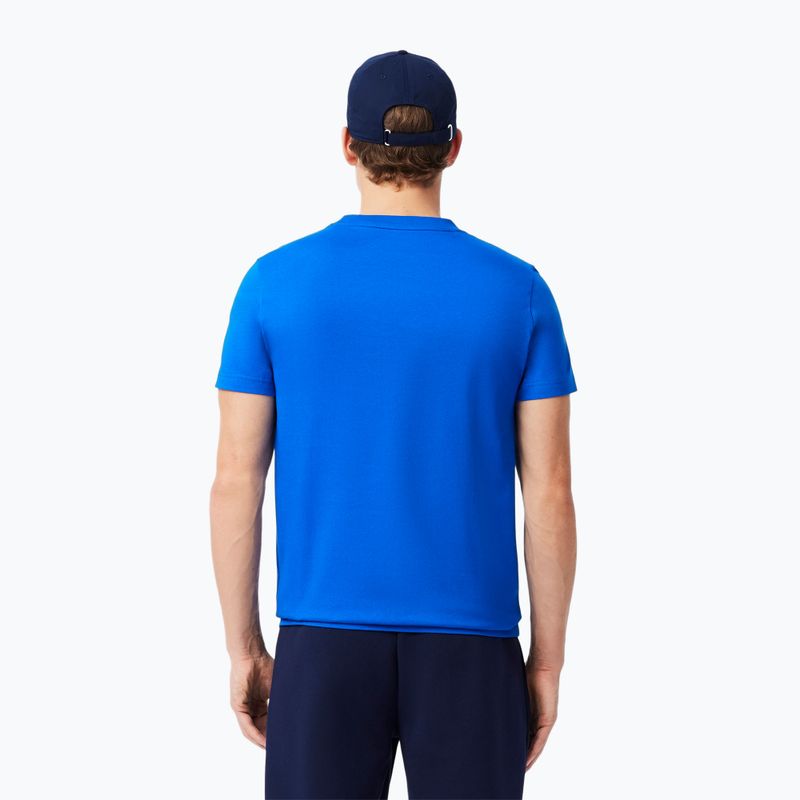 Tennis-Shirt Herren Lacoste TH1044 gipsy white/navy blue 2