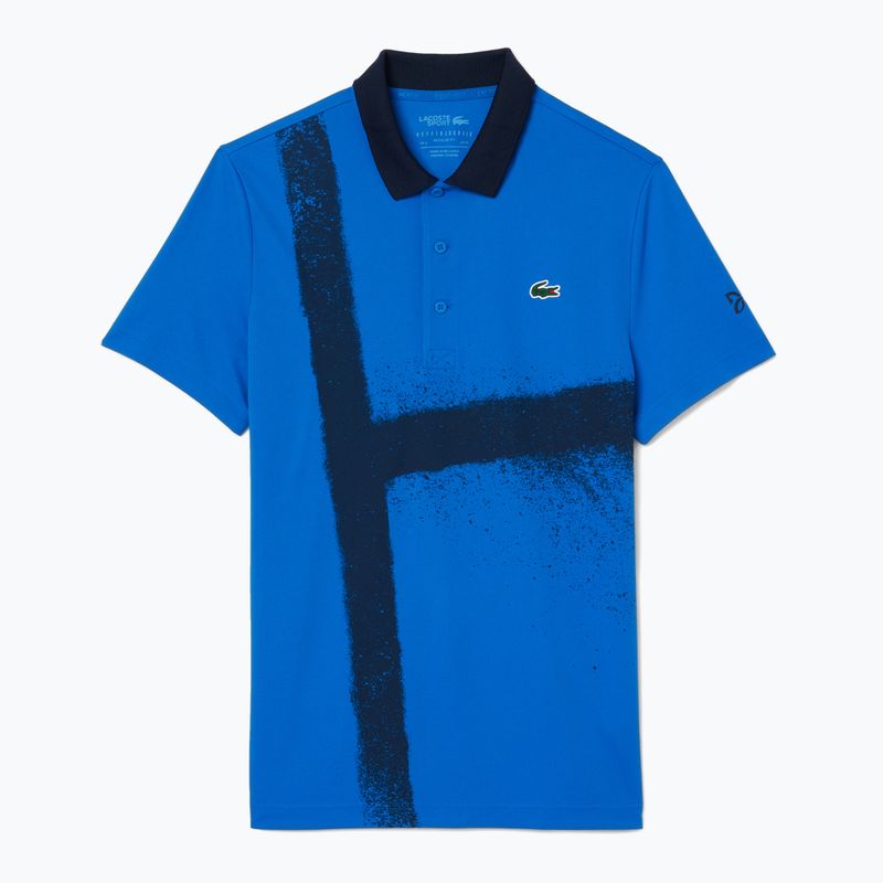 Tennis-Shirt Herren Lacoste Polo DH8971 gipsy blue 4