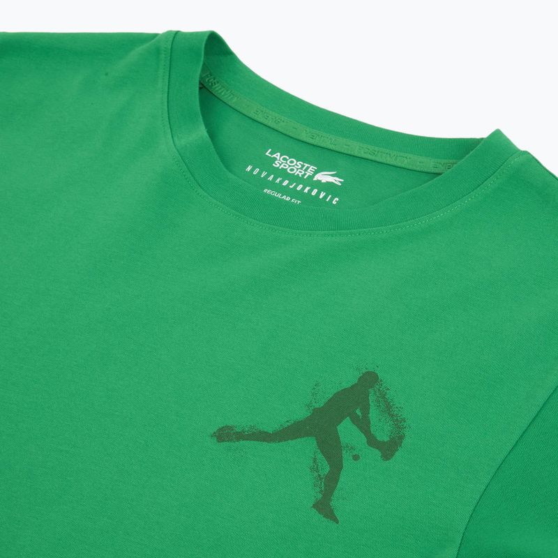 Koszulka tenisowa męska + czapka Lacoste Novak Djokovic TH1044 calathea/ green 4
