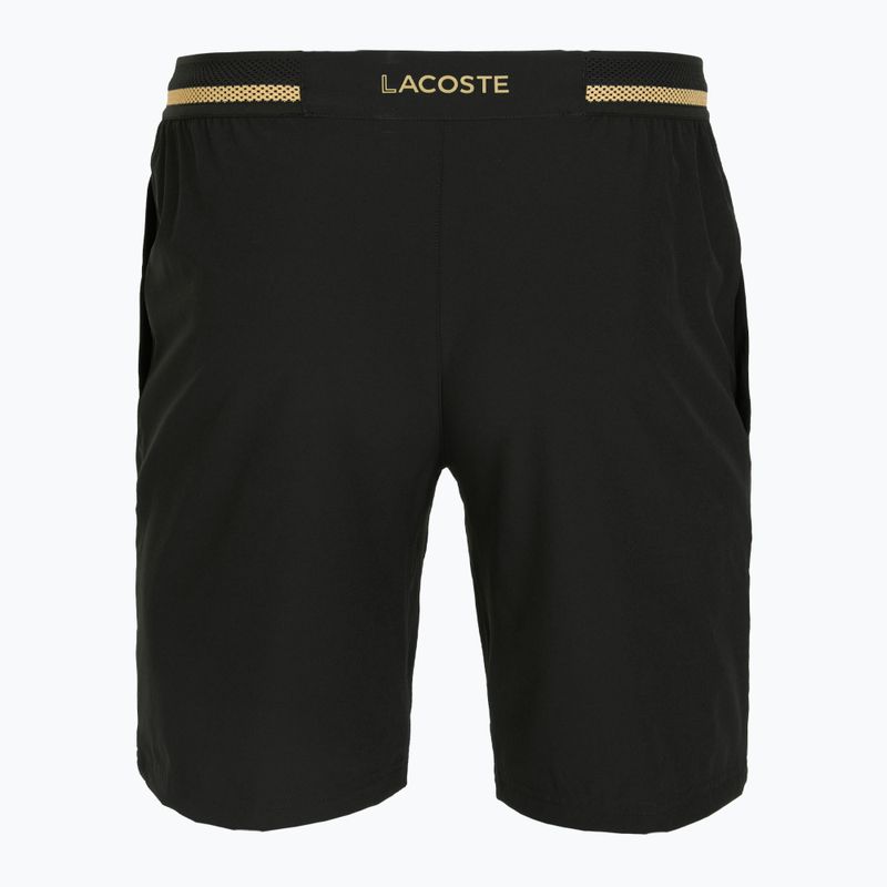 Lacoste Herren Tennisshorts GH7413 schwarz/gold 2