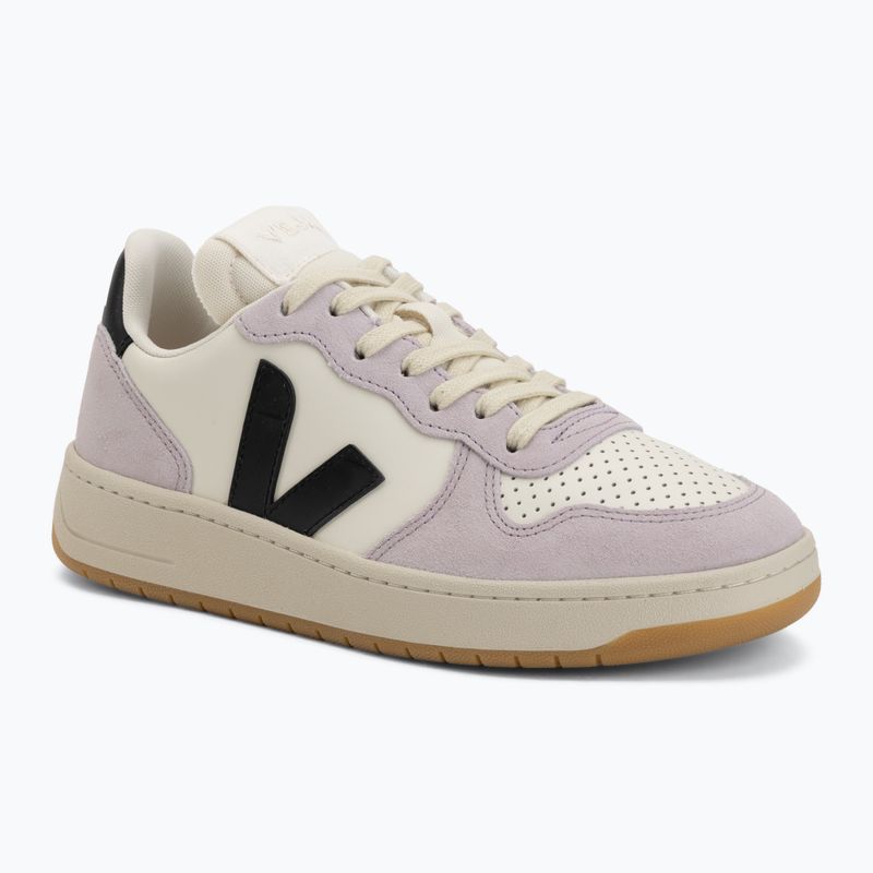 Damen-Schuhe VEJA V-10 Prime Leather pure/black/parme
