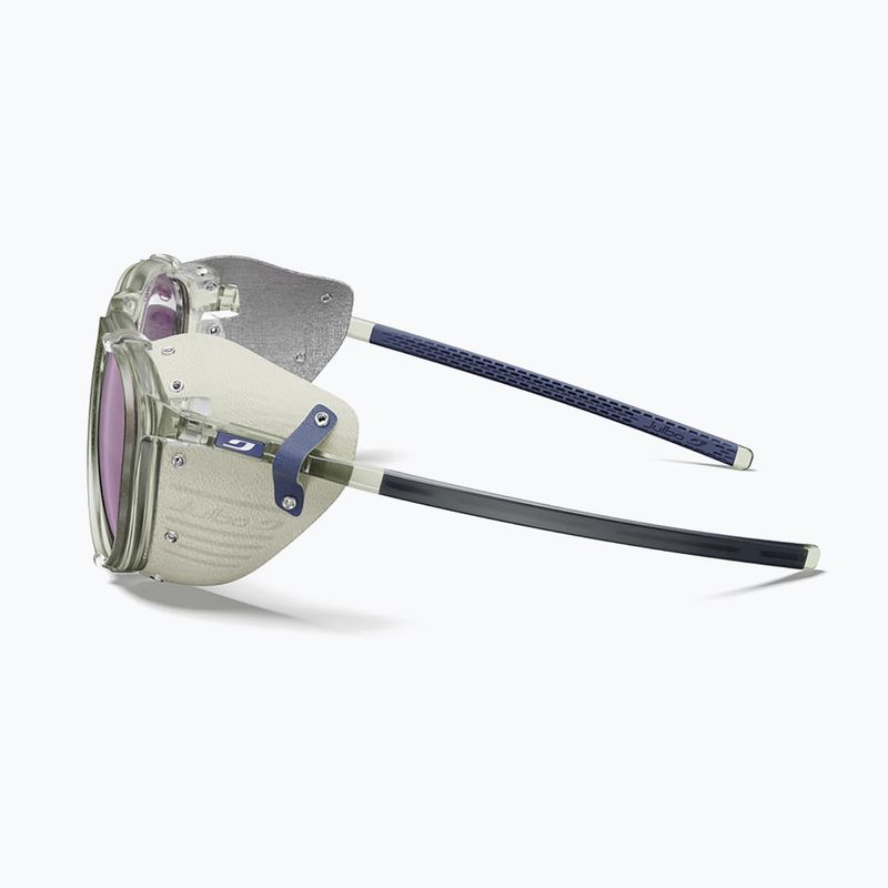 Sonnenbrille Julbo Millenium Polarized HD shiny transparent army green/white/blue 4