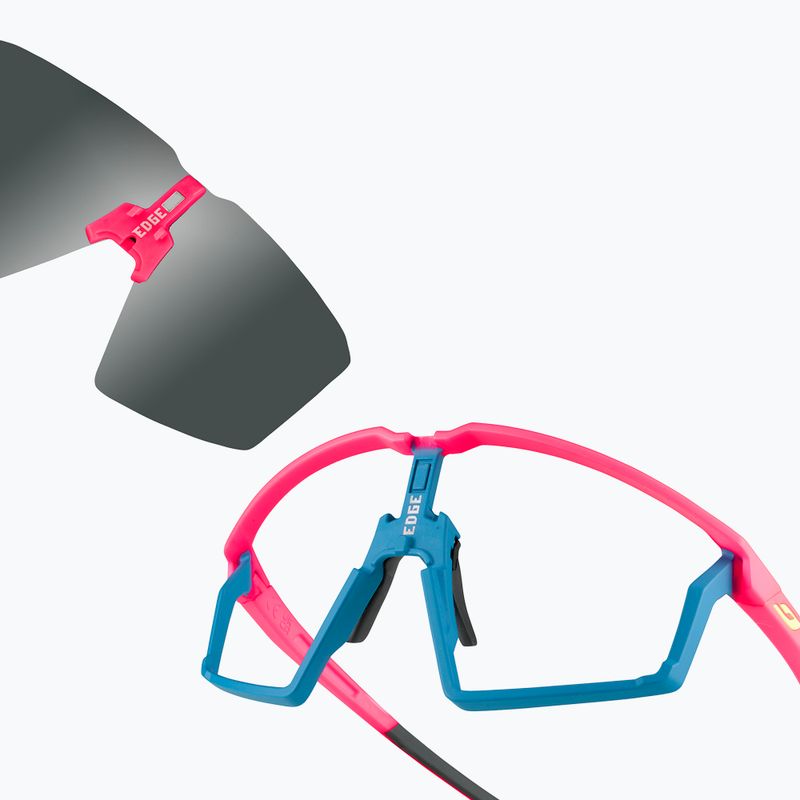 Julbo Edge Spectron 3 fluo rosa/blau/silbern blinken Sonnenbrille 7