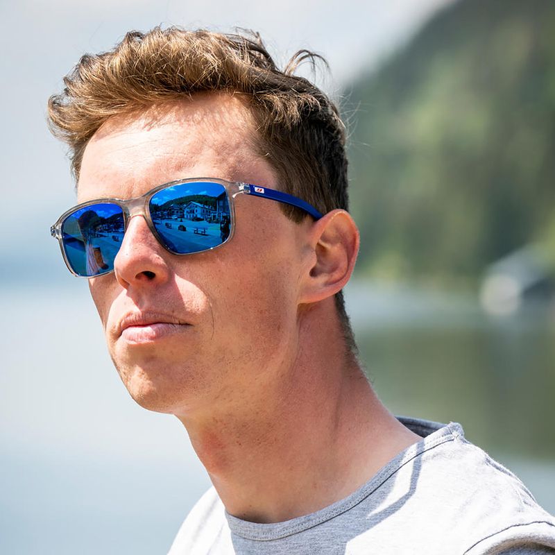 Sonnenbrille Julbo Creek Polarized grey translu/blue metal 5