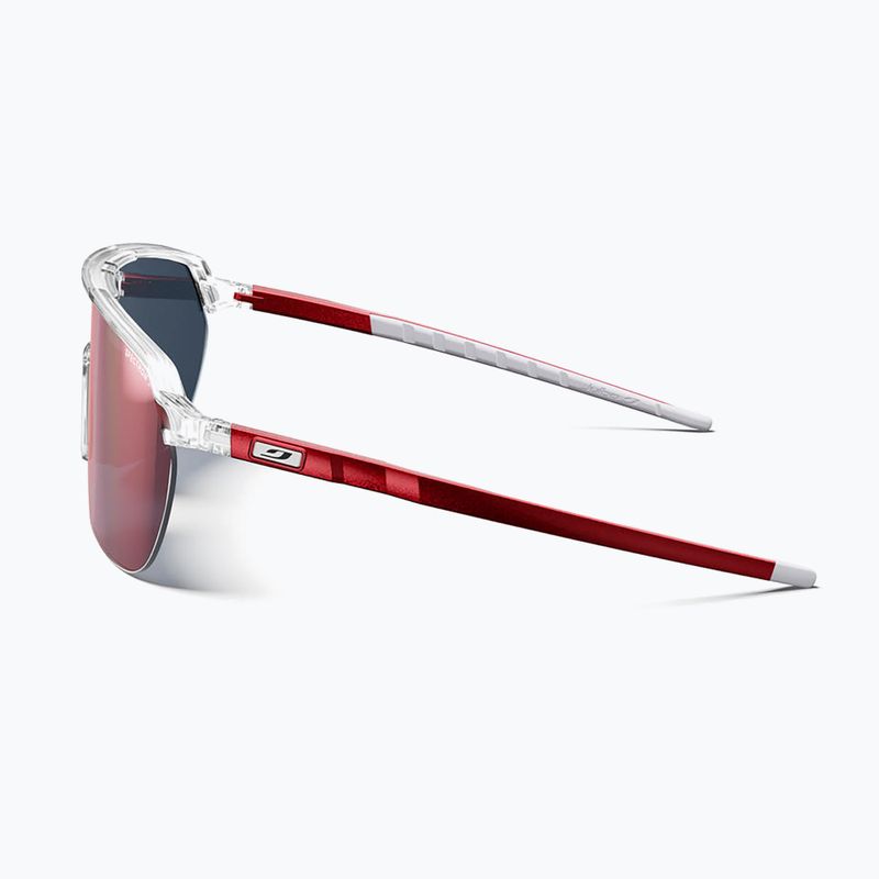 Julbo Frequency Spectron glänzend transluzentes Kristall/rot/roter Blitz Sonnenbrille 4