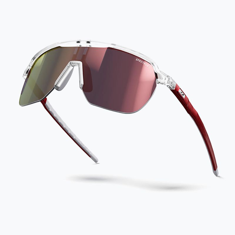 Julbo Frequency Spectron glänzend transluzentes Kristall/rot/roter Blitz Sonnenbrille 5