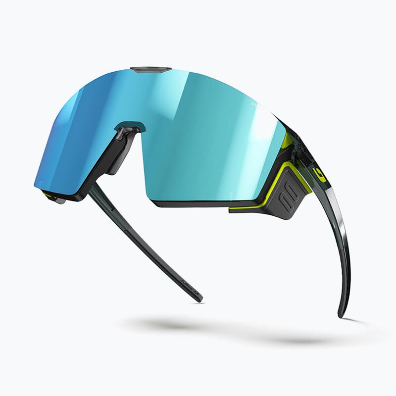 Sonnenbrille Julbo Edge Cover Polarized HD matte fluorescent yellow/shiny transparent black 4