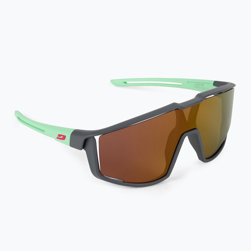 Kinder-Sonnenbrille Julbo Fury Junior Spectron mattgrau/mint/pink flash