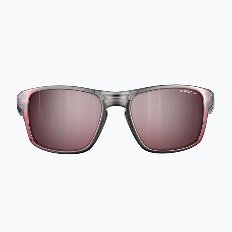 Sonnenbrille Julbo Shield M Polarized HD shint translu gray/fluo pink 2