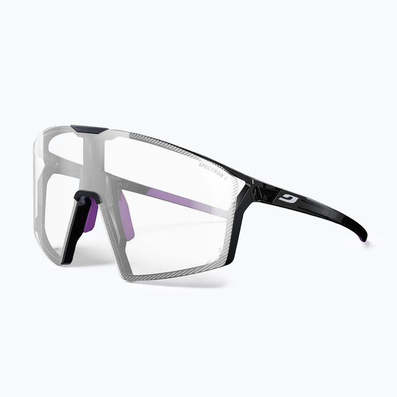 Sonnenbrille Julbo Edge Reactiv High Contrast shiny translu black/purple 7