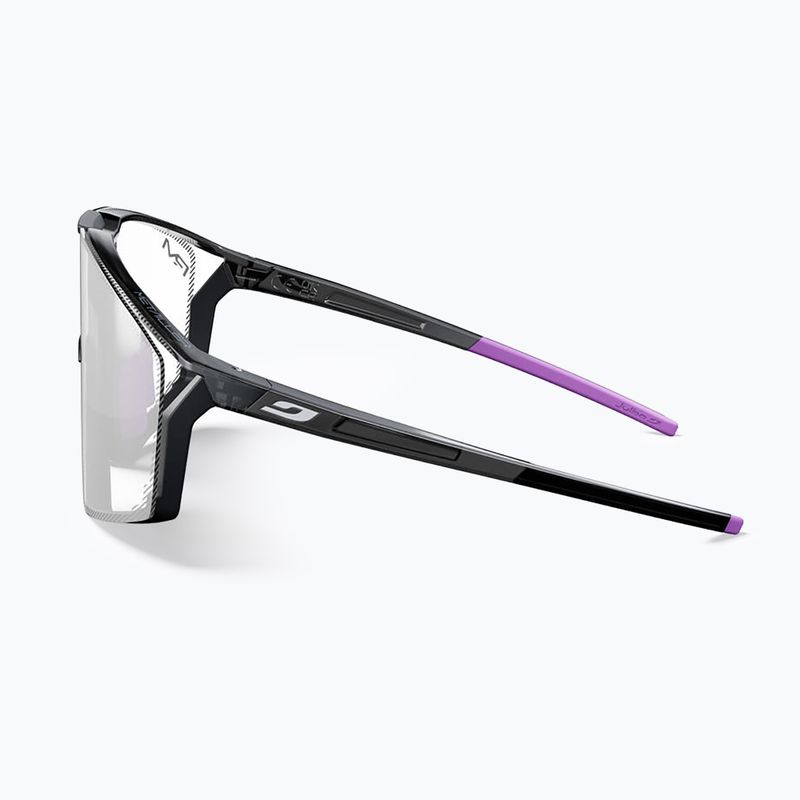 Sonnenbrille Julbo Edge Reactiv High Contrast shiny translu black/purple 9