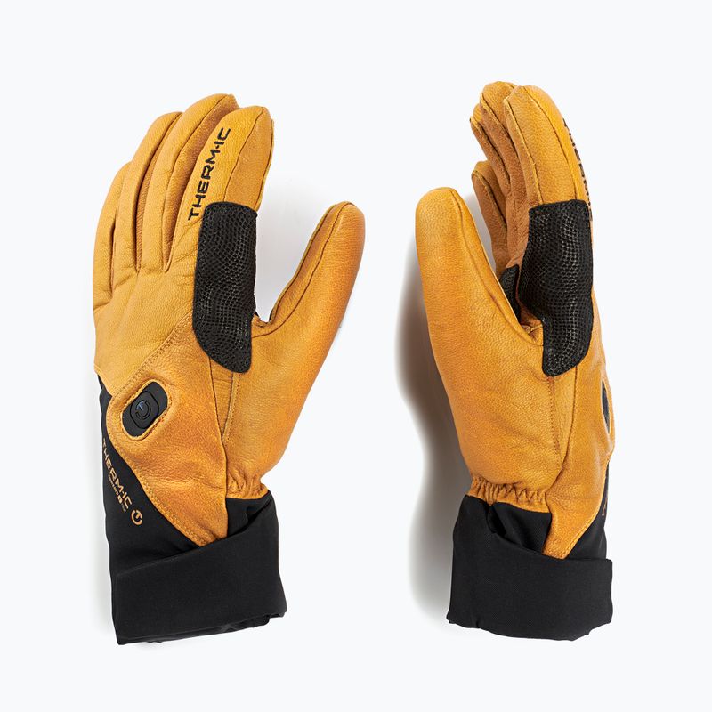 Beheizbare Handschuhe Therm-ic Freeride Ultra Heat + Ultra Heat S-Batteries black/light brown 2
