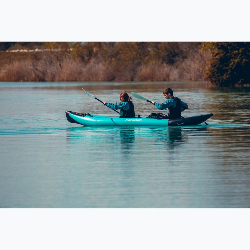 AQUADESIGN 2-Personen aufblasbares Kajak Koloa 360 cm blau/schwarz 15
