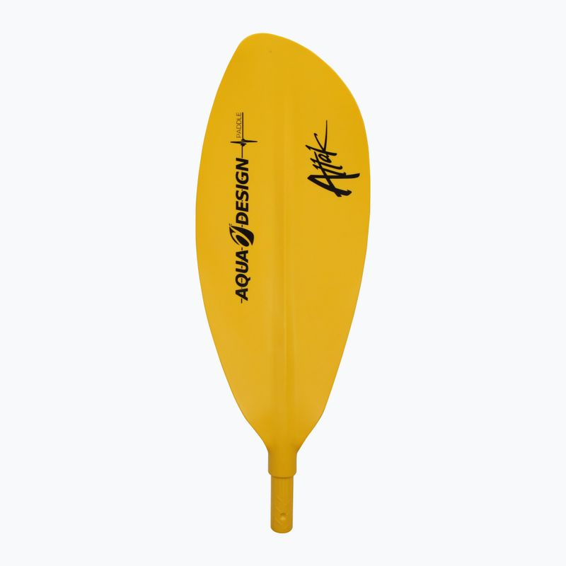AQUADESIGN K1 Attak 4 gelbes Kajakpaddel 3