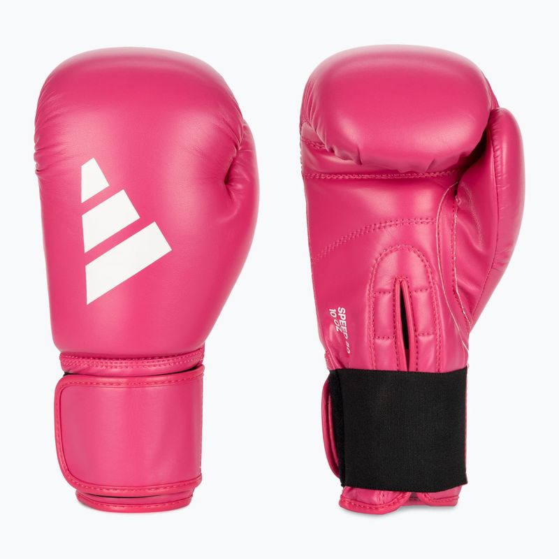 adidas Speed 50 rosa/weiße Boxhandschuhe