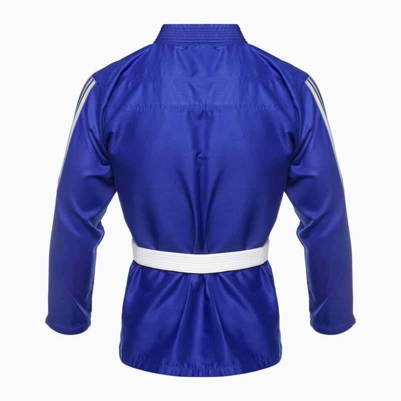 GI für brasilianisches Jiu-Jitsu adidas Rookie blau/grau 3