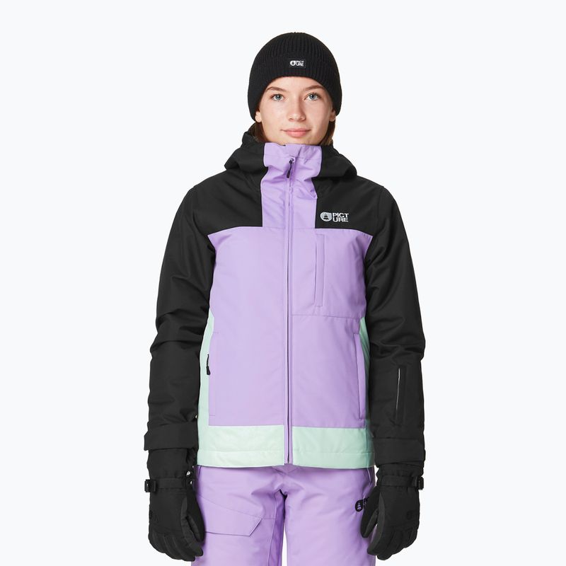 Skijacke Kinder Picture Seady black / paisley purp / silt green