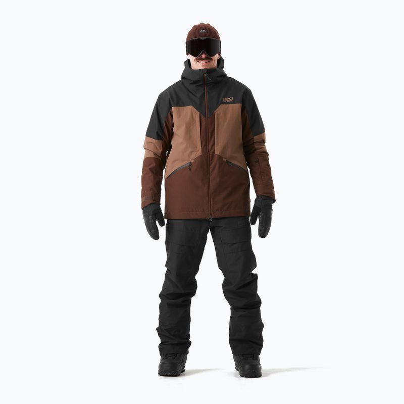 Men's Picture Bangup Skijacke schwarz / chicory coffe / cocoa 2