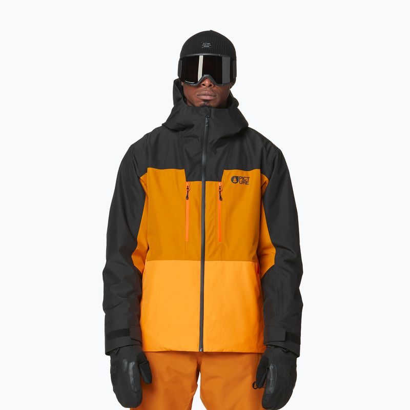 Skijacke Herren Picture Object black / honey / carrot