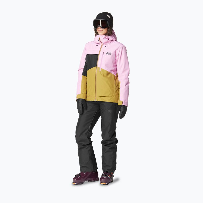 Women's Picture Seen orchid / grünes Moos / schwarze Skijacke 2