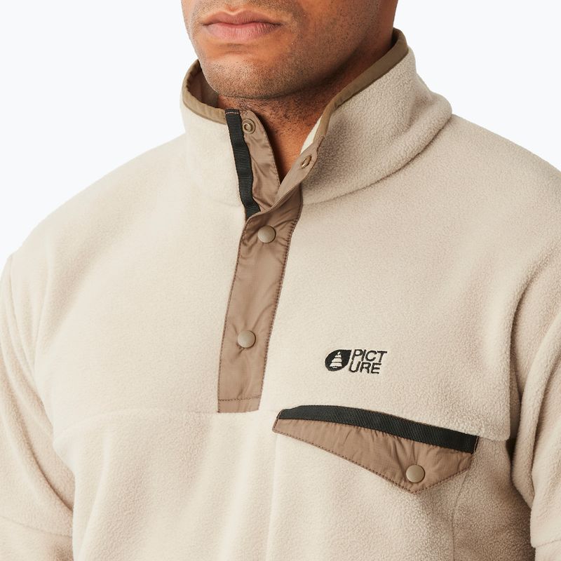 Herren Ski-Fleece-Pullover Picture Arcca 1/4-Zip pure cashmere 5