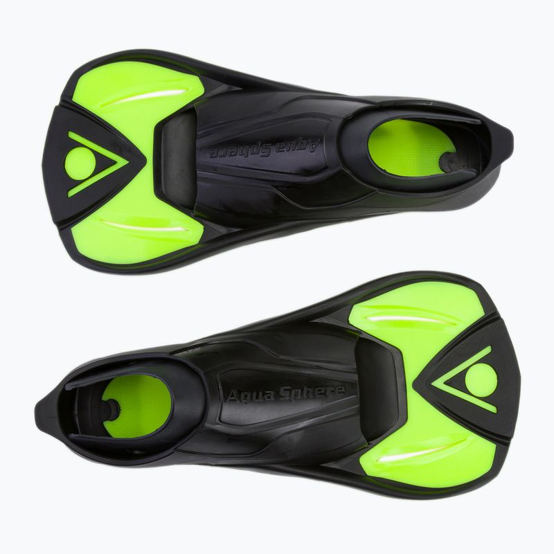 Aqua Sphere Microfin Kinderschwimmflossen schwarz und gelb FA3260701S 2