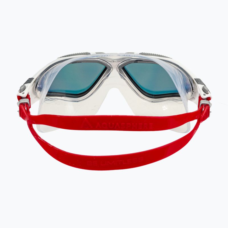 Aquasphere Vista weiß/silber/rot Titan-Schwimmmaske MS5050915LMR 5