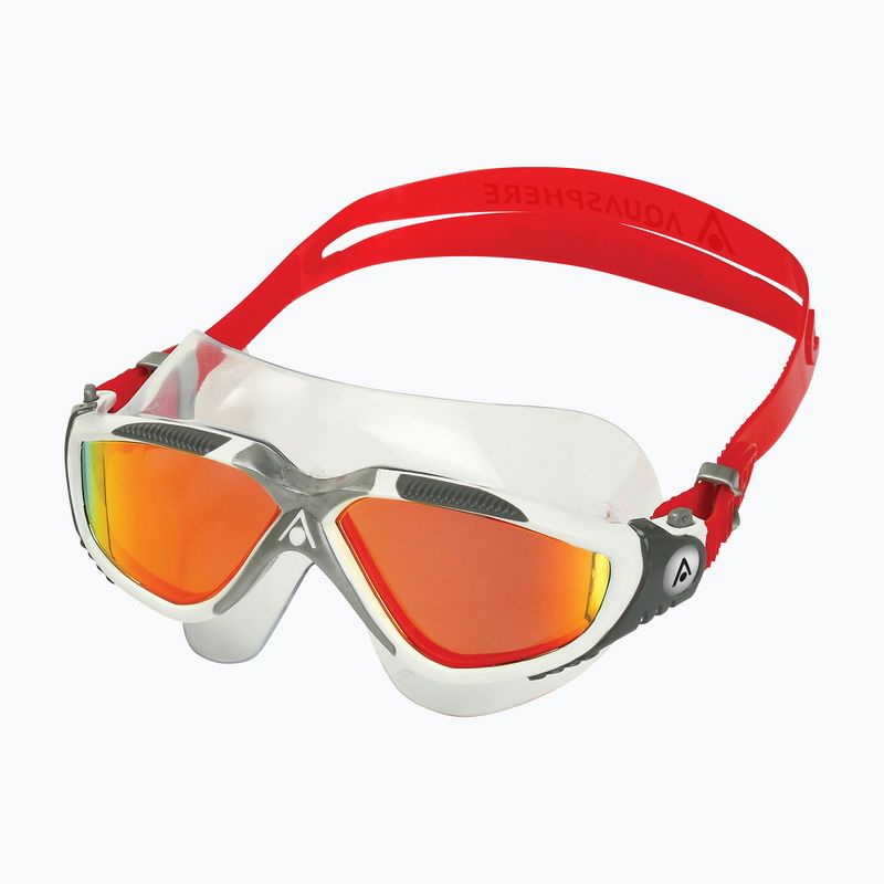 Aquasphere Vista weiß/silber/rot Titan-Schwimmmaske MS5050915LMR 6