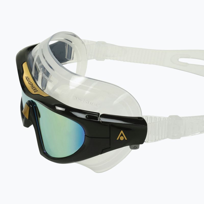Aquasphere Vista Pro transparent/gold Titan/Spiegel Gold Schwimmmaske MS5040101LMG 4